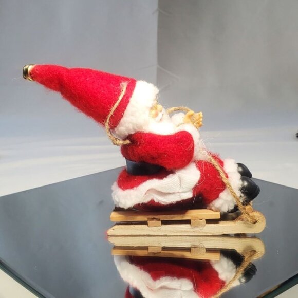 Santa Claus Christmas Sled Decoration Ornament Accessories Holiday Decor - Picture 5 of 9